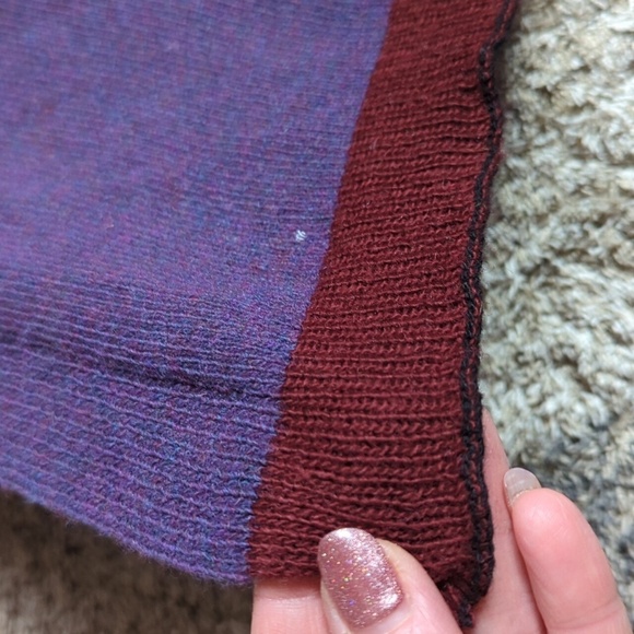 Cashmere Collection Made In Italy Color block Wide Long Scarf Oblong Luxury - Picture 3 of 8